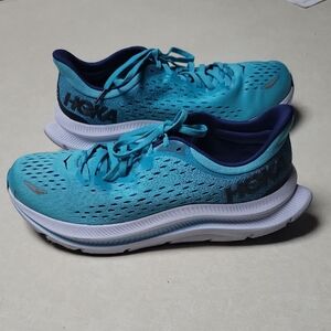 Hoka Men's Teal and Navy Athletic Shoes